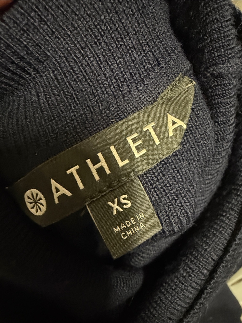 ATHLETA Futures Turtleneck Sweater Navy Blue Size XS - Picture 7 of 7
